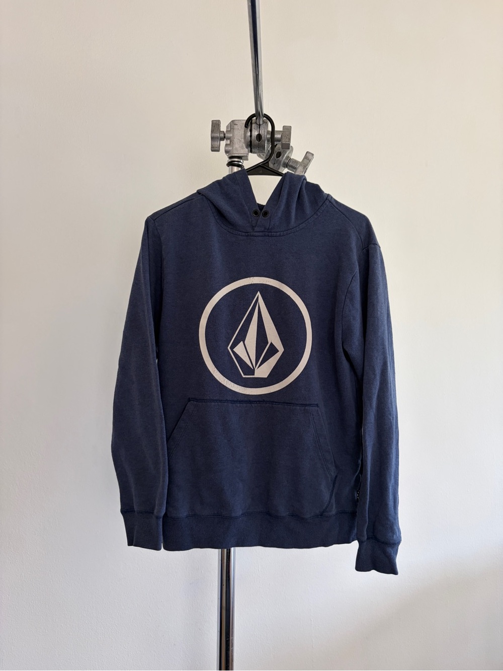 Volcom Navy Pullover Hoodie with White Logo